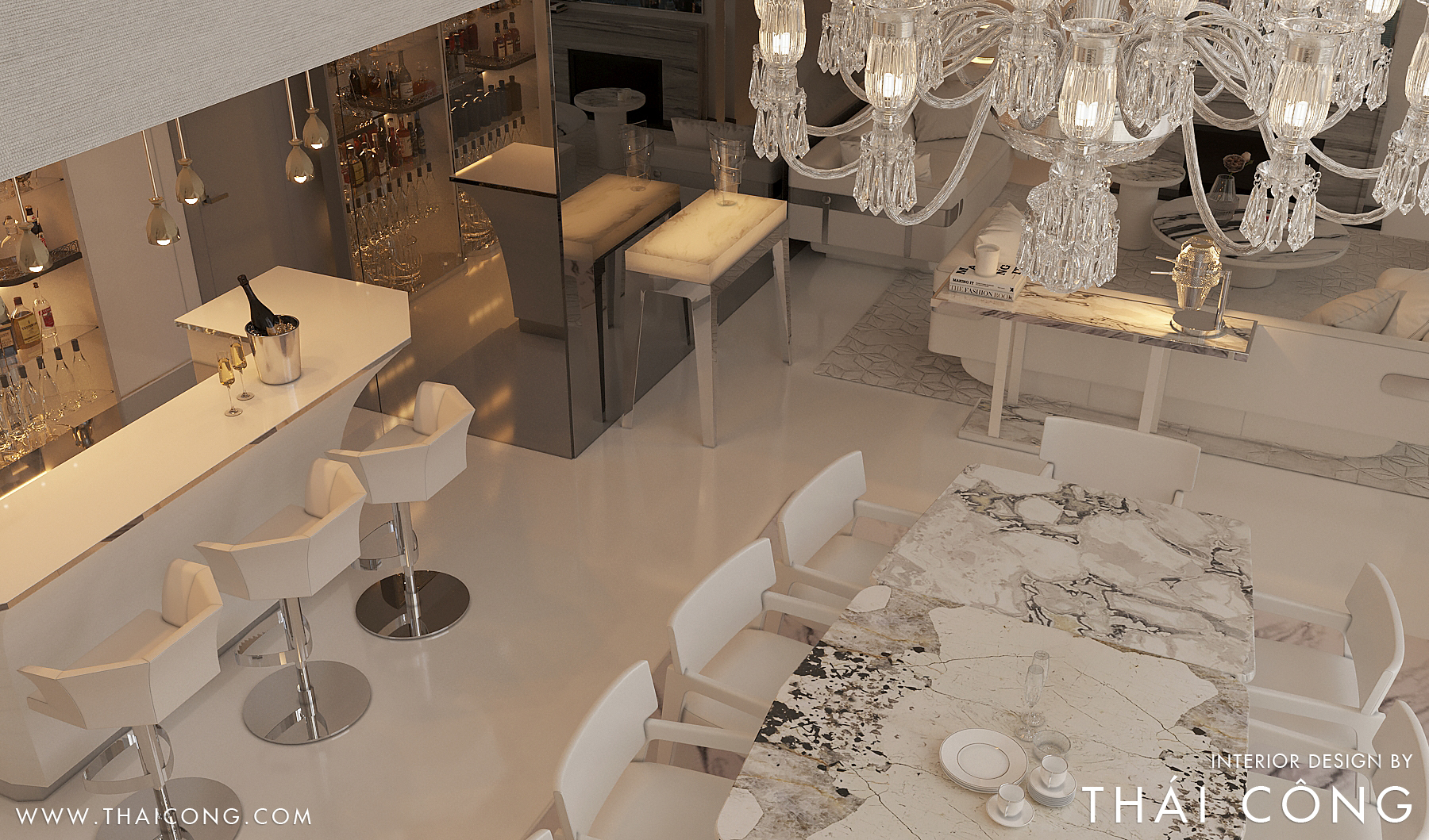 THE WHITE PENTHOUSE - THÁI CÔNG Interior Design - The World of Luxury ...
