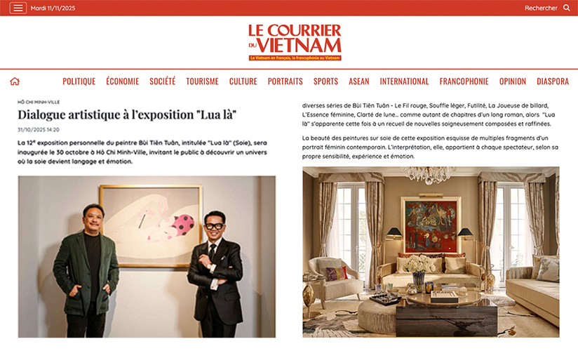 Dialogue artistique à l’exposition “Lua là”