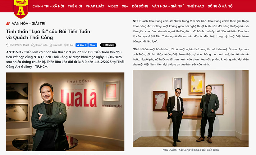 Tinh thần “Lụa là” của Bùi Tiến Tuấn và Quách Thái Công