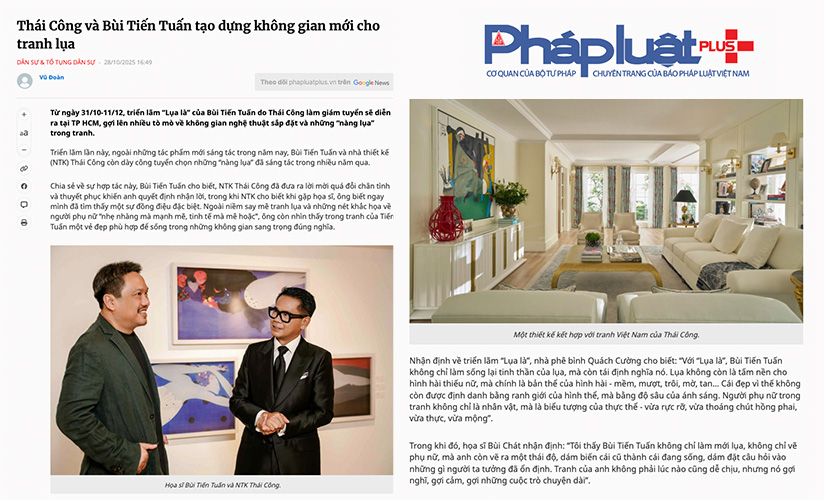 Thái Công và Bùi Tiến Tuấn tạo dựng không gian mới cho tranh lụa