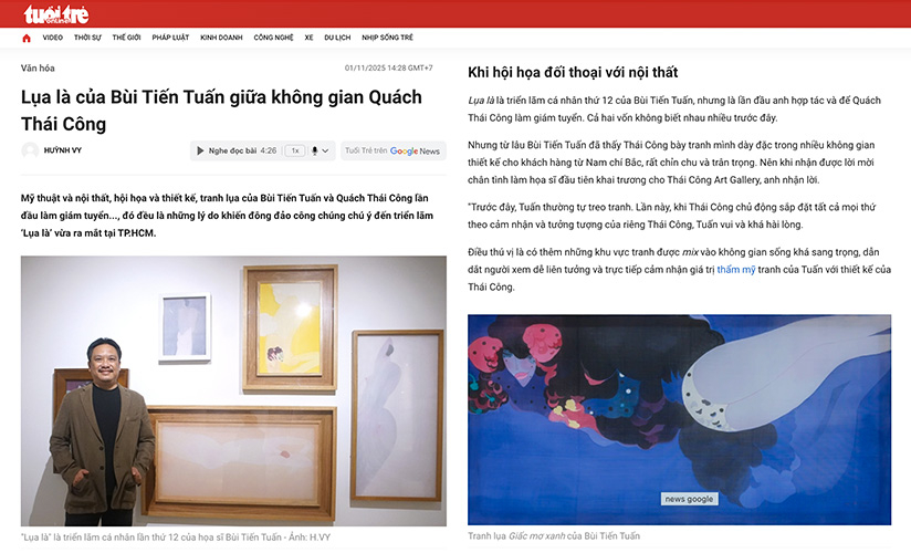 Lụa là của Bùi Tiến Tuấn giữa không gian Quách Thái Công